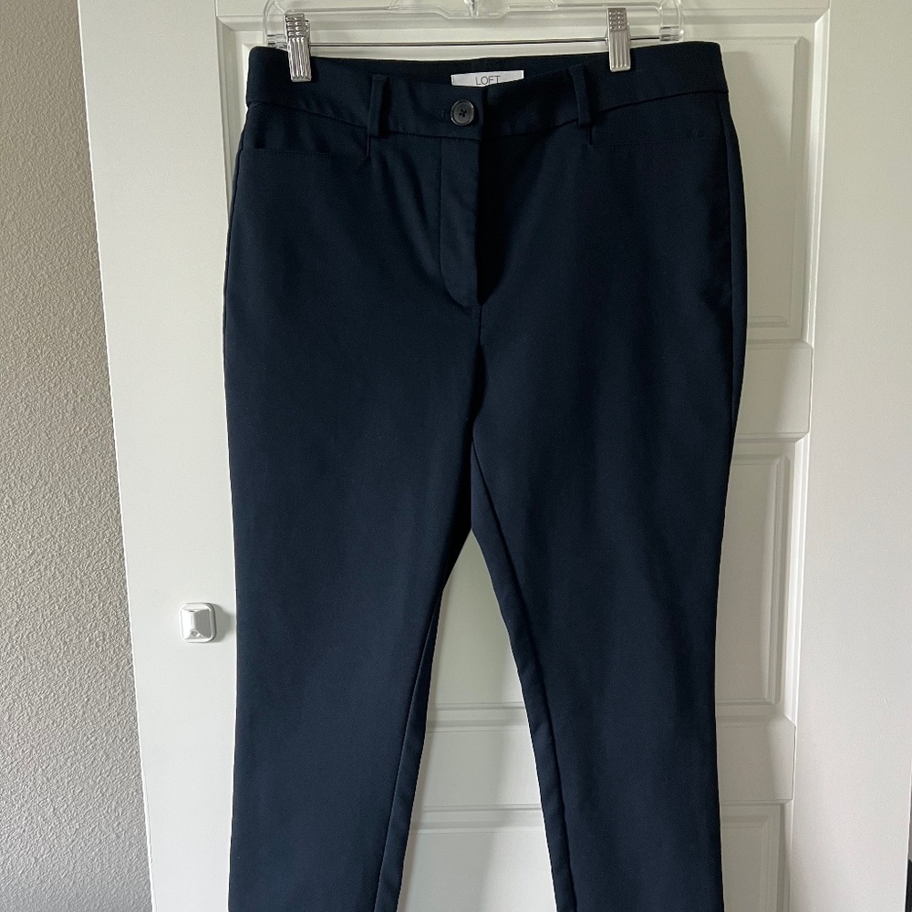 Loft Navy Crop Pant